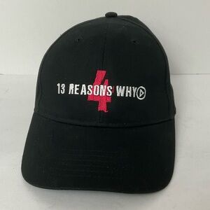 Netflix "Thirteen Reason's Why" Black Crew Hat Season 4 Adjustable Baseball Cap